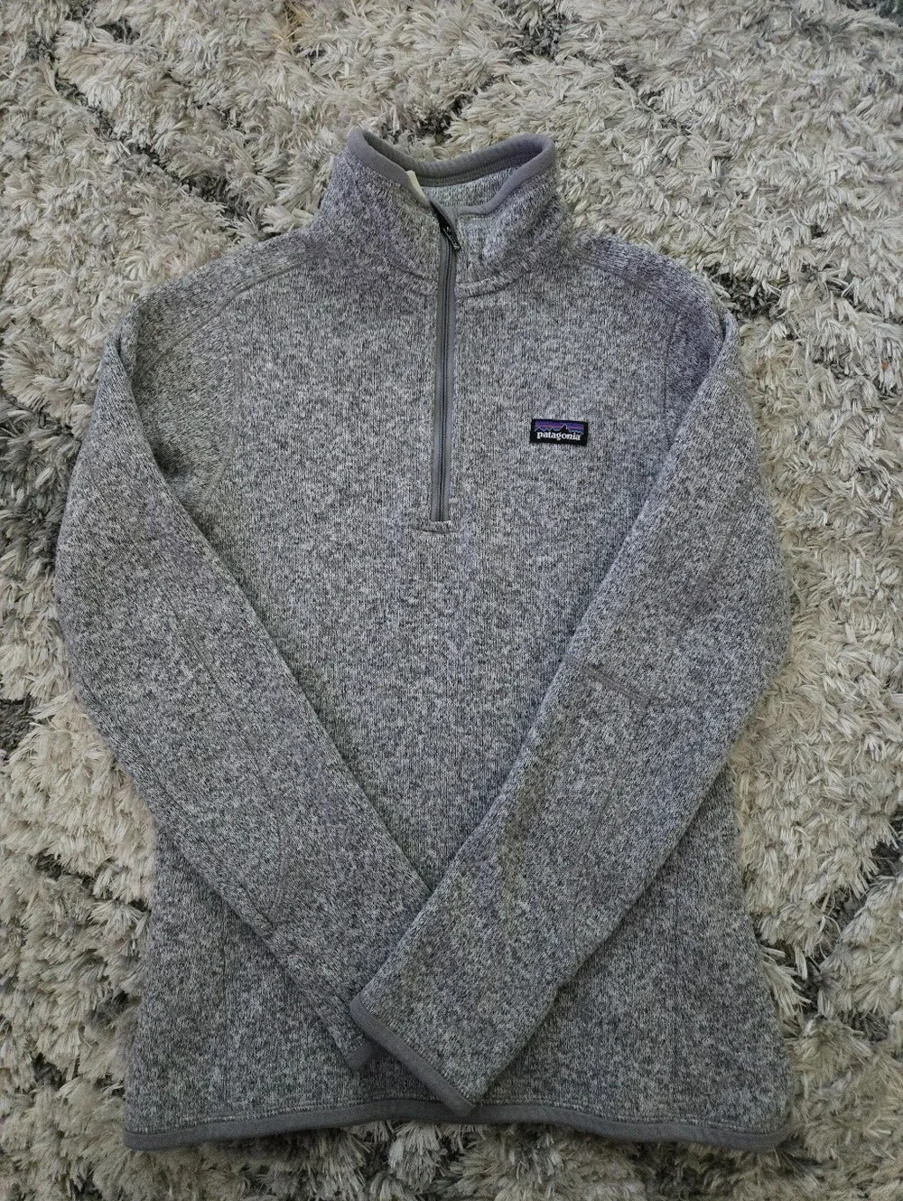 Patagonia Heather Gray Quarter-Zip Fleece Pullover - Picture 1 of 3